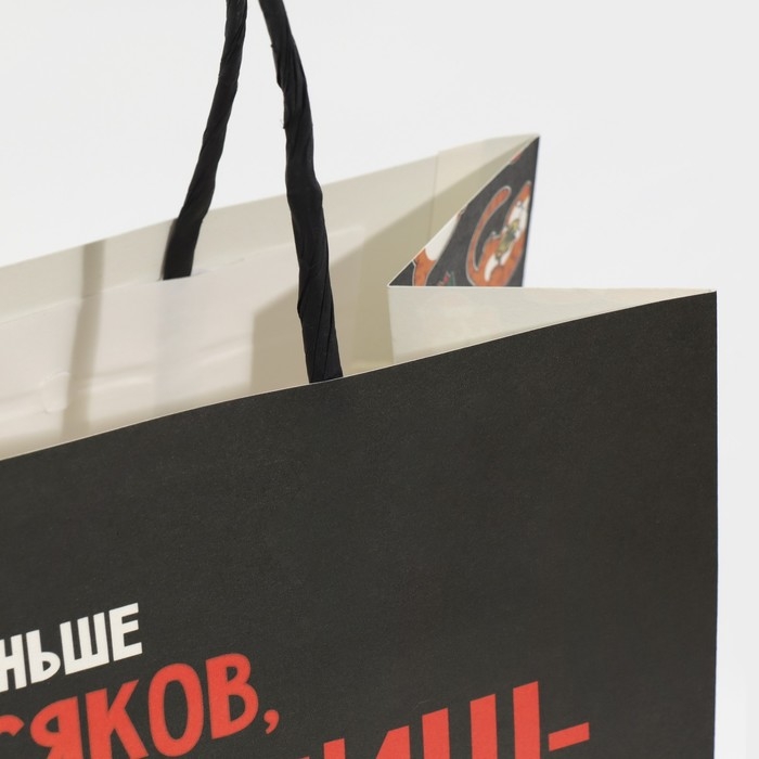 Пакет подарочный новогодний &laquo;Косяки наше всё&raquo;, 22 х 22 х 11 см, Новый год