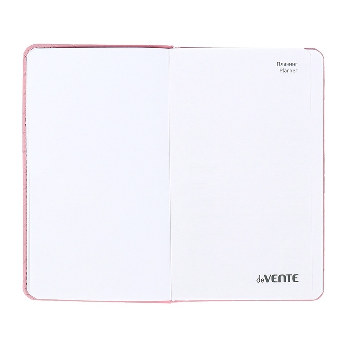Планинг карманный недатированный 80 листов, 100х170мм, deVENTE.Elizabeth, твердая обложка кожзам с поролоном, хлястик, блок 70, розовый
