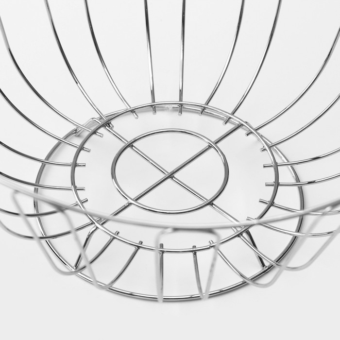 Фруктовница Доляна, 23&times;23&times;11 см, хром