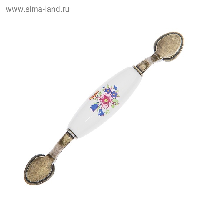 Ручка скоба ТУНДРА Ceramics 013 LIGHT, 96 мм, керамическая, цвет бронза Ручка скоба ТУНДРА Ceramics 013 LIGHT, 96 мм, керамическая, цвет бронза