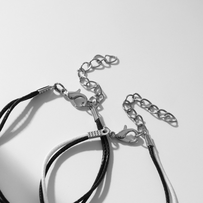 Браслеты &laquo;Неразлучники&raquo; расколотые сердца, цветные, 7 см