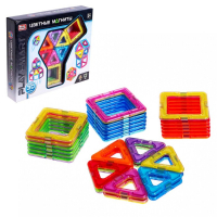 Конструктор магнитный &laquo;Цветные магниты&raquo;, 30 деталей