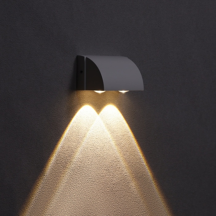 Светильник фасадный &laquo;Каскад&raquo;, FSD-094, 2 Вт, 3000К, 2 луча, IP65, 220 В, металл, белый