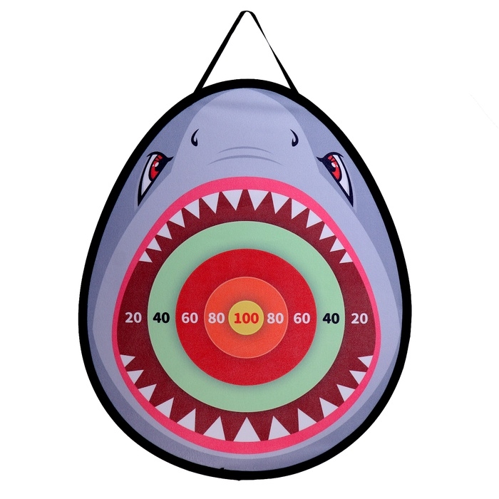 Дартс с бластером "Акула", стреляет мягкими пулями, мячи и дротики на липучке