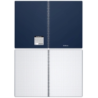 Тетрадь А4 на спирали, 60 листов в клетку, ErichKrause Classic, пластиковая обложка, блок офсет 100% белизна, МИКС