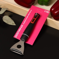 Овощечистка Доляна «Чили», 18,5 см, цвет чёрный Овощечистка Доляна «Чили», 18,5 см, цвет чёрный