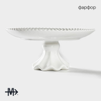 Подставка для тортов и десертов фарфоровая Magistro &laquo;Лакомка&raquo;, d=30 см