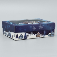 Коробка подарочная новогодняя складная &laquo;Мечты сбудутся&raquo;, домик, 16.5 х 12.5 х 5 см, Новый год