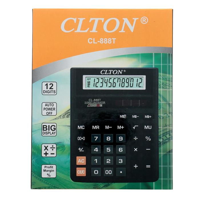 Калькулятор настольный, 12 - разрядный, CL - 888T Калькулятор настольный, 12 - разрядный, CL - 888T