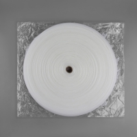 Шторная лента классическая, органза, 2,5 см, 100 &plusmn; 1 м, цвет прозрачный/белый