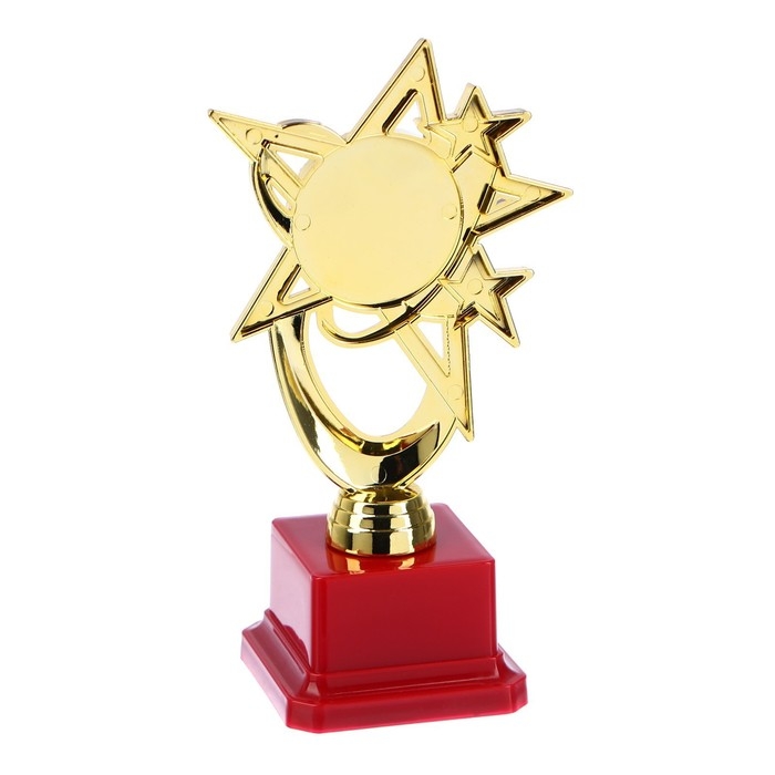 Наградная фигура &laquo;Звезда&raquo; C, подставка пластик красная, 17 х 9,5 х 6,3 см.