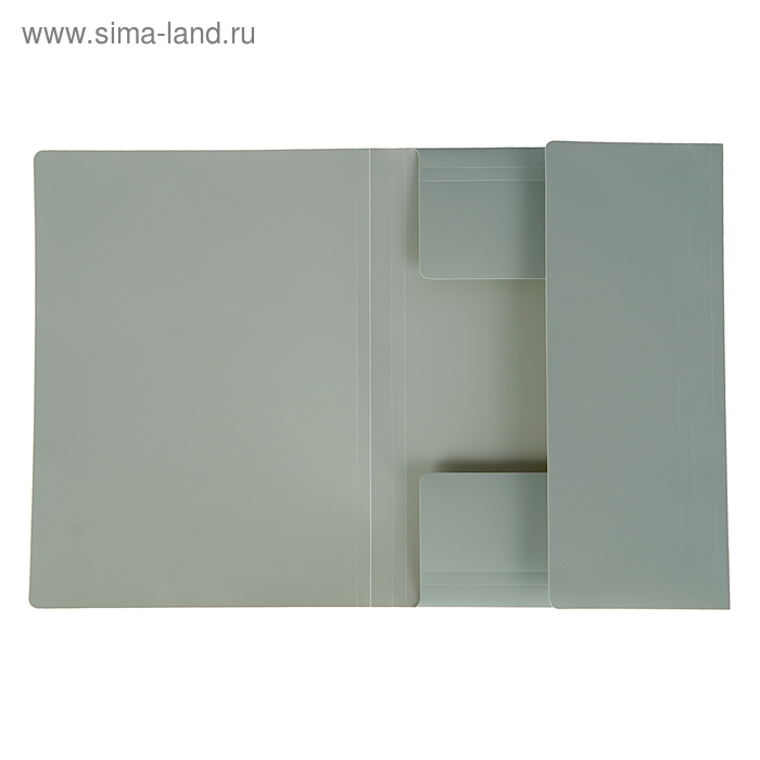 Папка на резинке А4, 500 мкм, Calligrata, корешок 4 мм, до 300 листов, тиснение "песок", серая