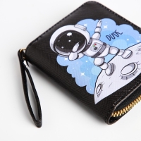 Кошелёк детский на молнии, цвет чёрный Кошелёк детский на молнии, цвет чёрный