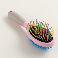 Двусторонняя щётка - расческа с волнистыми зубьями, средняя, 6 х 19 см, розовая Двусторонняя щётка - расческа с волнистыми зубьями, средняя, 6 х 19 см, розовая