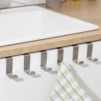 Крючки на дверь металлические Доляна &laquo;Минимализм&raquo;, 6 шт, цвет серебристый