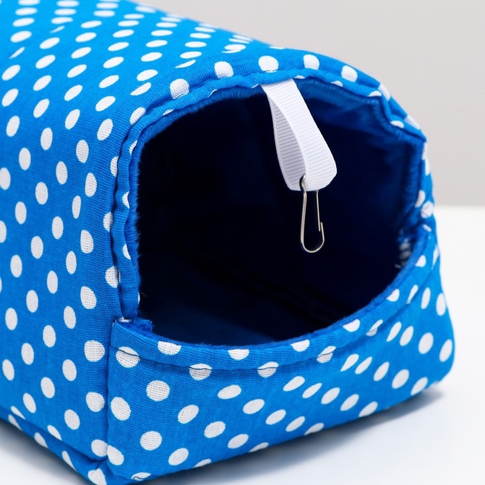 Домик Домик "Нора" для грызунов 20*14*12 см, бязь, флис, поролон, синий