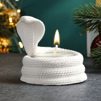 Новый год. Символ 2025. Подсвечник новогодний "Змея кобра" 8х5см Новый год. Символ 2025. Подсвечник новогодний "Змея кобра" 8х5см