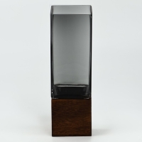 Ваза для цветов &laquo;Форест&raquo; из серого стекла 25,5&times;8&times;8 см