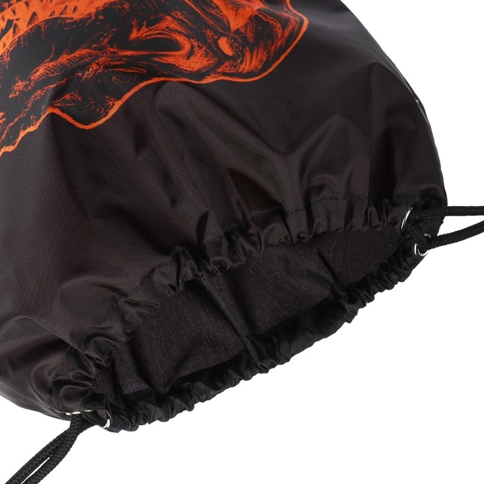 Рюкзак школьный 37 x 28 x 13см, эргономичная спинка, Across 557, + мешок, черный/оранжевый