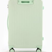 Чемодан 24", PС, 42*27*66, отд на молнии, код замок, 4 колеса, св. зеленый