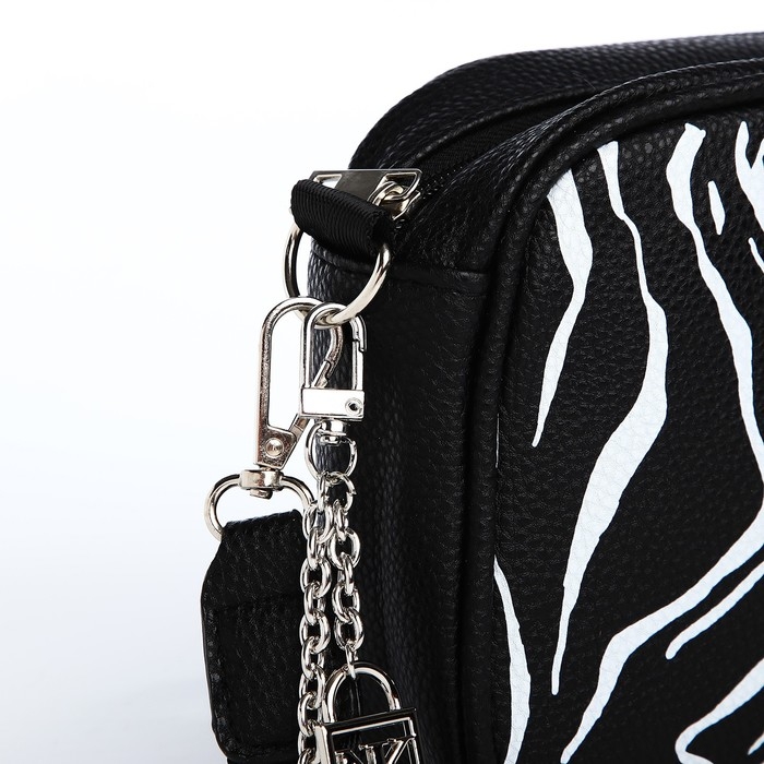 Сумка женская из искусственной кожи &laquo;Зебра&raquo;, 19х14х6 см.