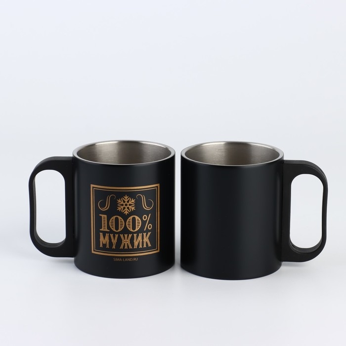 Новый год. Набор &laquo;Удачи настоящему мужчине&raquo;: термос 500 мл, кружка 2 шт.