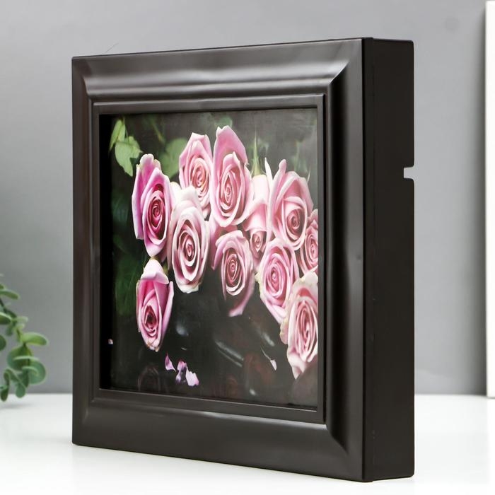 Ключница Ключница "Розовые розы" Венге 26,5х31,5х4,5 см