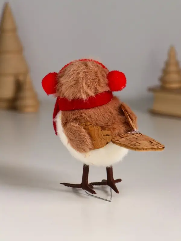 Сувенир "Птичка в наушниках и шарфике" 9,5х5,5х10,5 см