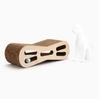 Когтеточка-лежанка картон "Зверьё Моё" ВОСЬМЕРКА средняя с игрушкой 53 х 21 х 16 см