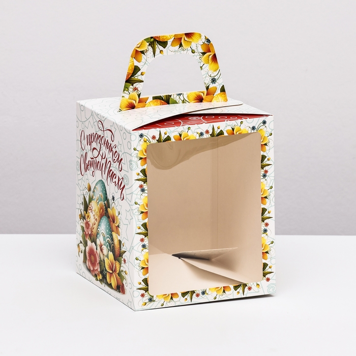 Пасхальная коробочка с окном "Светлая Пасха" 15 х 15 х 18 см