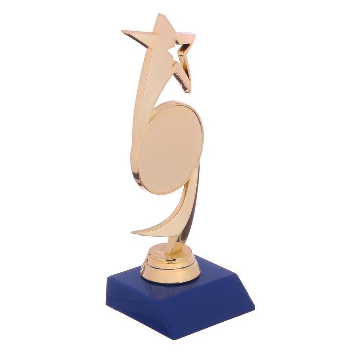 Кубок &laquo;Звезда&raquo;, наградная фигура, подставка пластик синяя, 18 х 6 х 6 см.