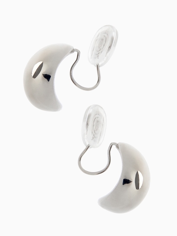 Клипсы &laquo;Тренд&raquo; крупная капля, цвет серебро