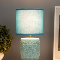 Лампа настольная "Юдзу" 1х40Вт Е14 голубой 15х15х30см