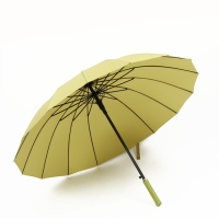 Зонт-трость п/авт R51/60 16сп П/Э В/У ОДНОТОН прямая ручка кожзам салат пакет Зонт-трость п/авт R51/60 16сп П/Э В/У ОДНОТОН прямая ручка кожзам салат пакет