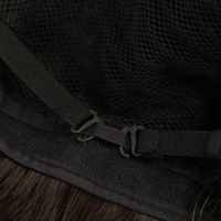 Парик искусственный, с чёлкой, имитация кожи, 30 см, цвет каштановый