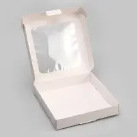 Коробка самосборная, белая, 16&times;16&times;3 см
