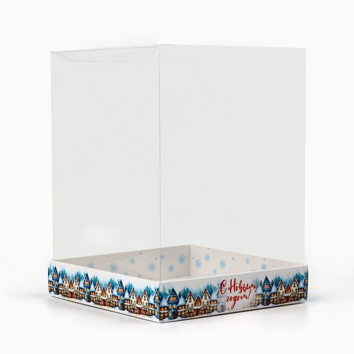 Коробка для кондитерских изделий &laquo;Снежный город&raquo;, 15 х 15 х 20 см, Новый год