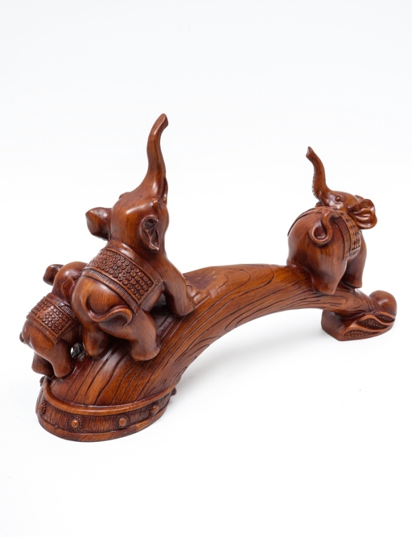 Подставка для бутылки "Два слона" под дерево, 36х10х25см