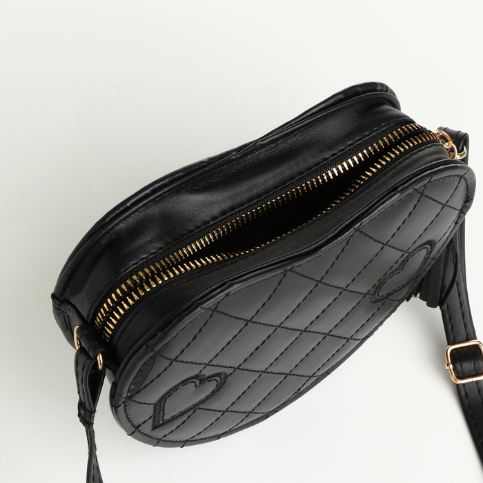 Сумка детская для девочки на молнии &laquo;Выбражулька&raquo;, цвет чёрный