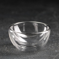 Пиала стеклянная для чайной церемонии с двойными стенками Magistro &laquo;Сакура&raquo;, 50 мл