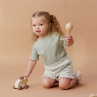 Шорты с рюшами Крошка Я Olives, р. 68-74, молочный