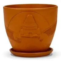 Горшок цветочный с поддоном 2,5 л, d18/h16 см терракот керамика, "Голландия" (М)