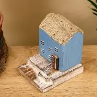 Сувенир "Дом" дерево Албезия 9х11х11 см, цв. синий