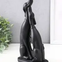 Фигура "Пара собачек" 23 см, черный