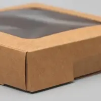 Коробка самосборная, крафт, 13&times;13&times;3 см