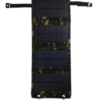 Солнечная панель для зарядки телефона, складная, 4 панели, 21 Вт, 44&times;16.5&times;0.3 см, хаки