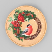 Коробка подарочная &laquo;Новогодний венок&raquo;, 12 х 8 см, Новый год