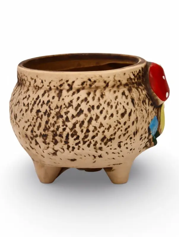 Декоративный горшок для цветов &laquo;Грибы&raquo;, 7&times;7&times;7 см, керамический, Greengo