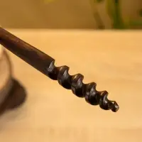 Заколка для волос фигурная, дерево Соно, 20 см, цв. тёмно-коричневый