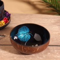 Чаша "Стрекоза" 14х14х6 см, кокос